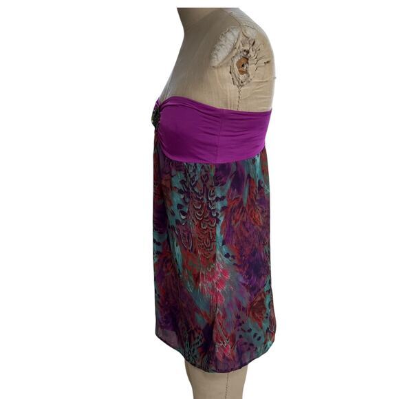 Beach Bunny Strapless Swim Coverup Size Small Jewel Detail - Picture 4 of 8